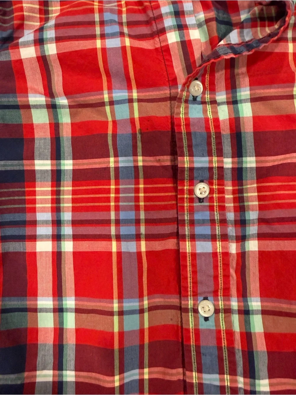 Ralph Lauren Classic Red Plaid Button-Down Kids Shirt